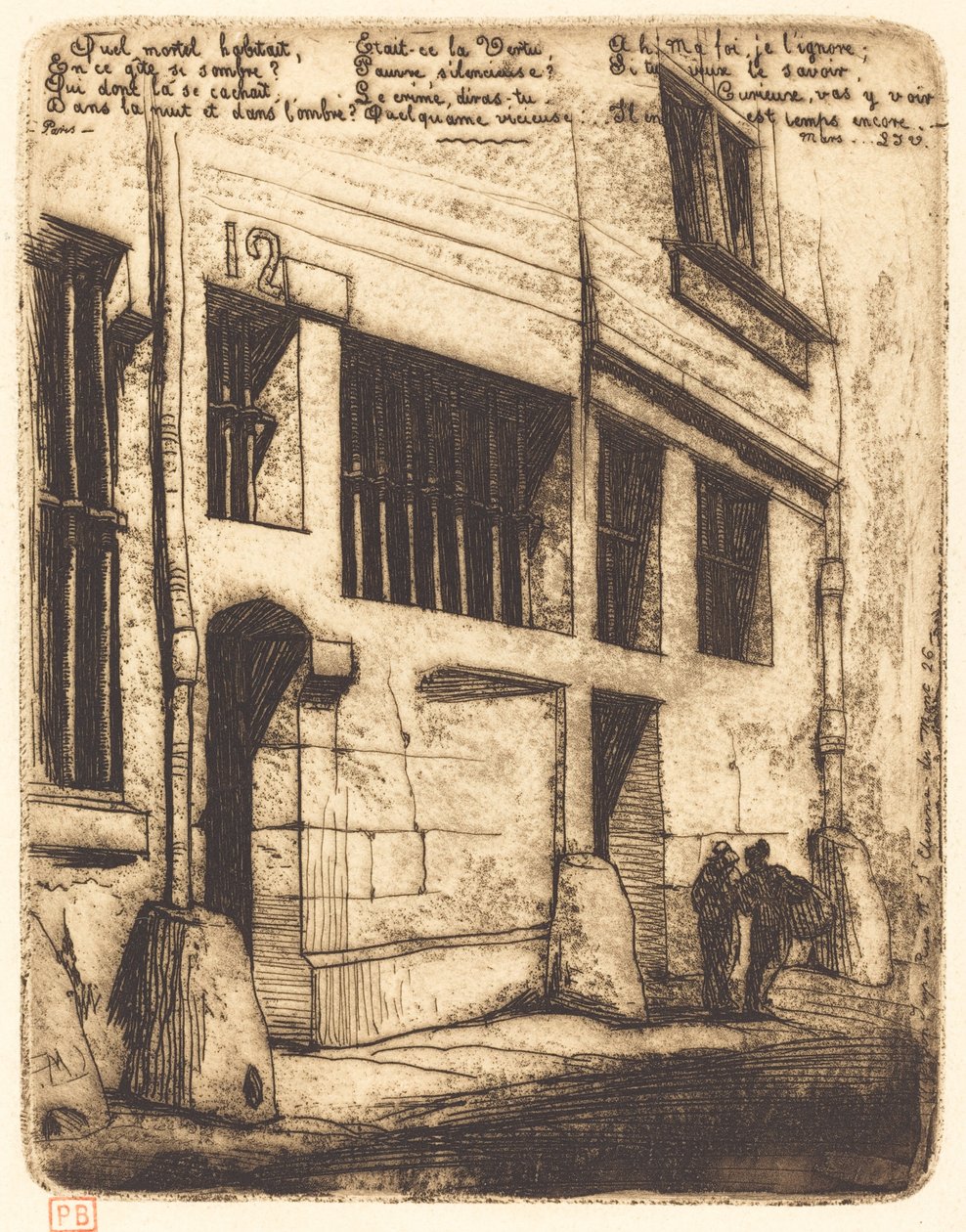 Ulica Złych Chłopców, Paryż (Ulica Złych Chłopców) autorstwa Charles Meryon