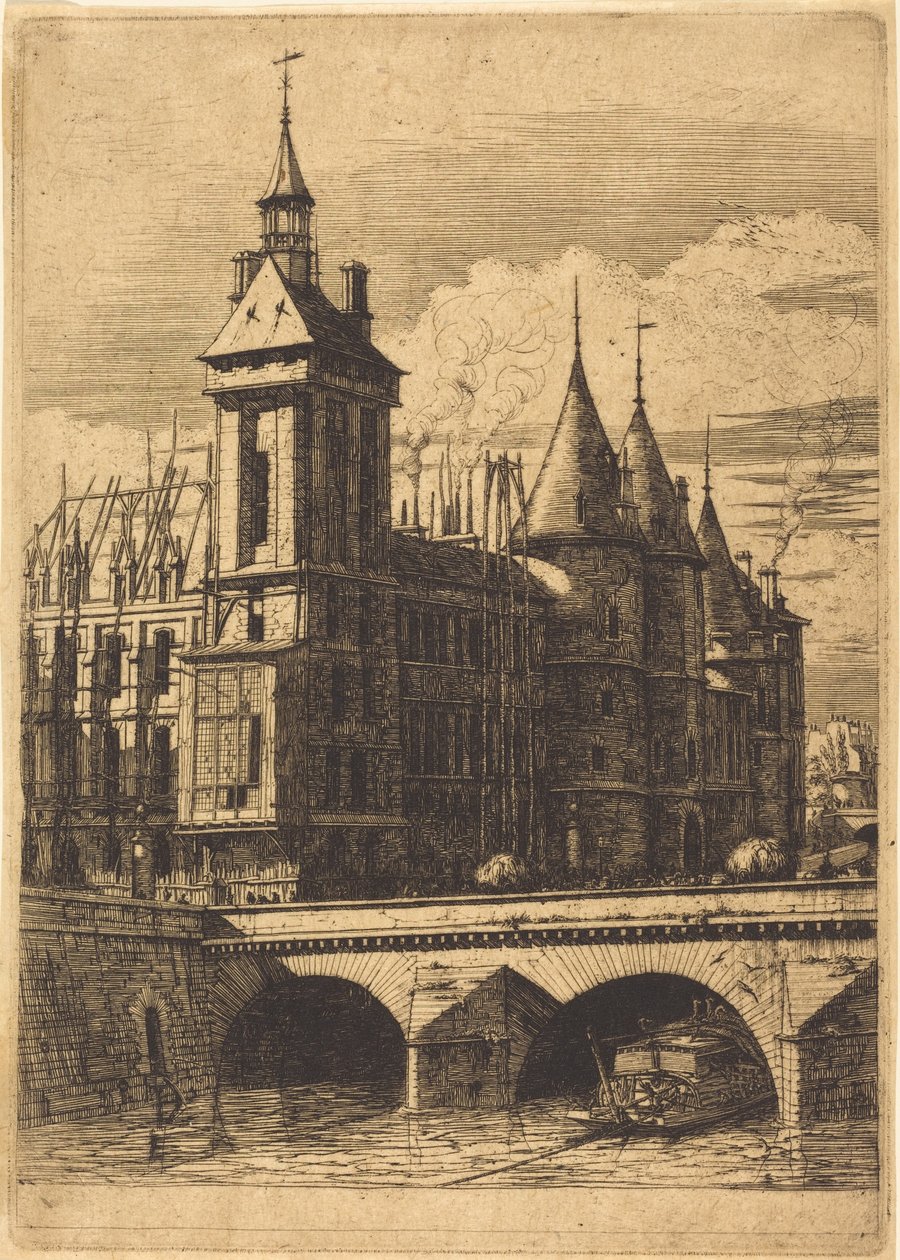 Wieża zegarowa, Paryż (The Clock Tower, Paris) autorstwa Charles Meryon
