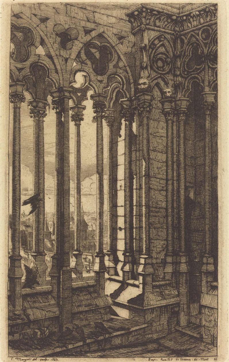 Galeria Notre Dame, Paryż (Galeria Notre Dame, Paryż) autorstwa Charles Meryon
