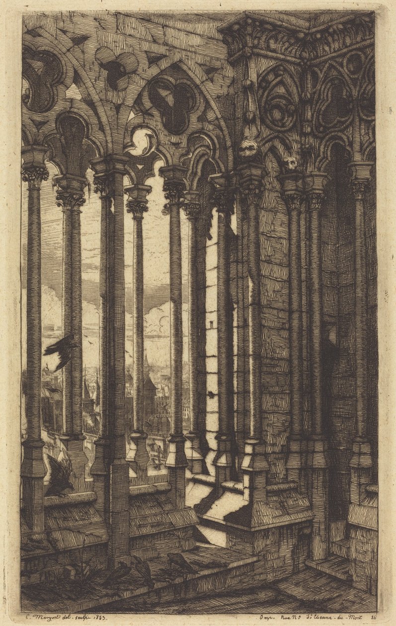 Galeria Notre-Dame, Paryż autorstwa Charles Meryon