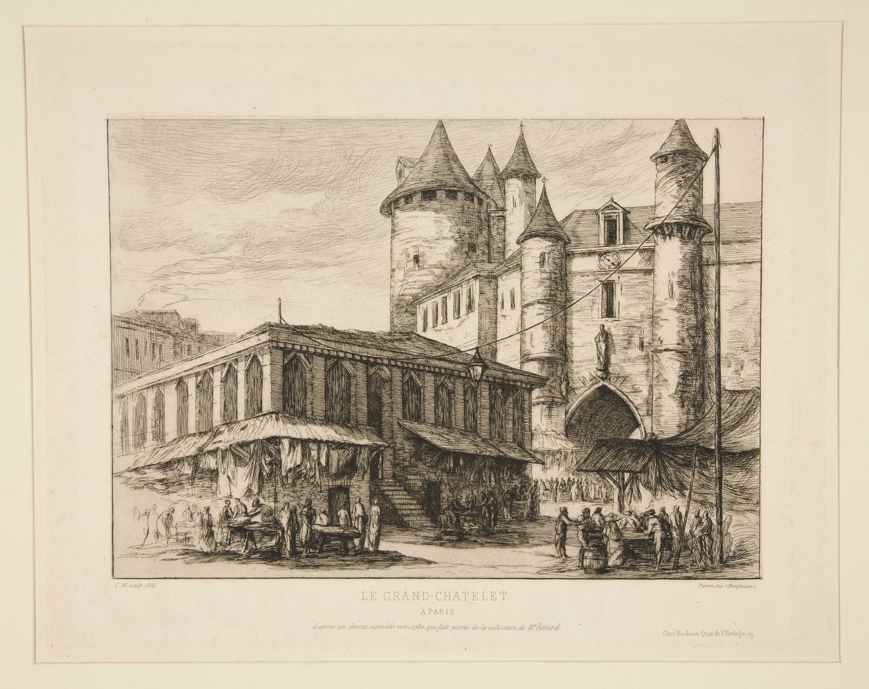 Wielki Chatelet [około 1780 d autorstwa Charles Meryon
