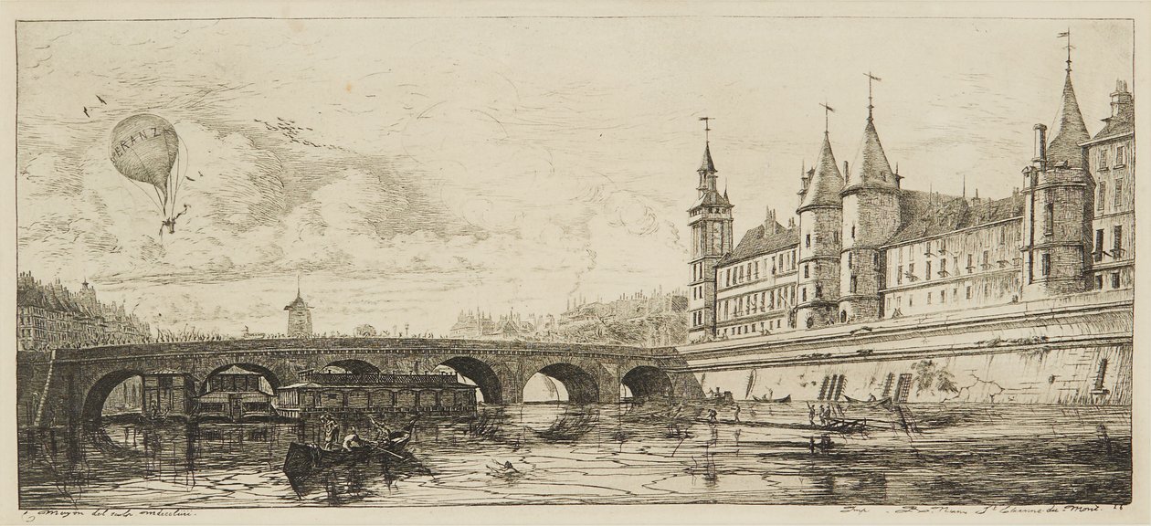 Le Pont-Au-Change (akwaforta) autorstwa Charles Meryon