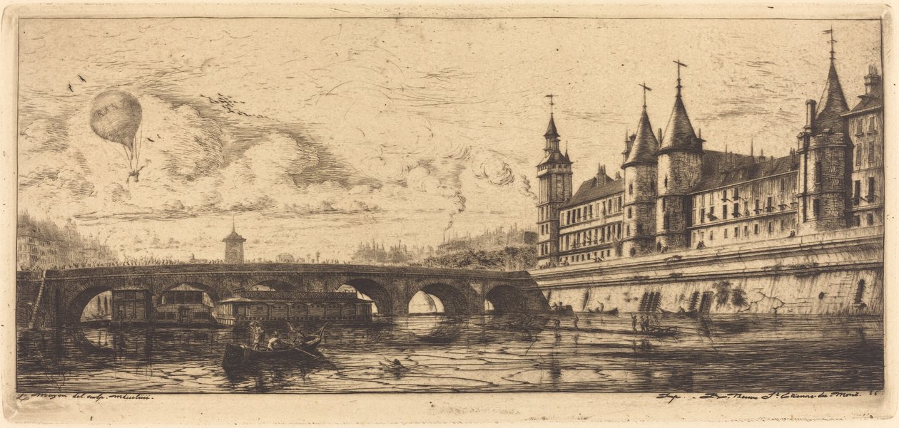 Pont-au-Change, Paryż autorstwa Charles Meryon