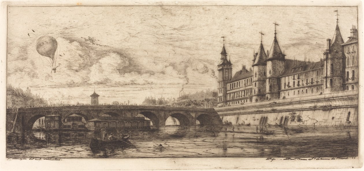Pont-au-Change, Paryż autorstwa Charles Meryon