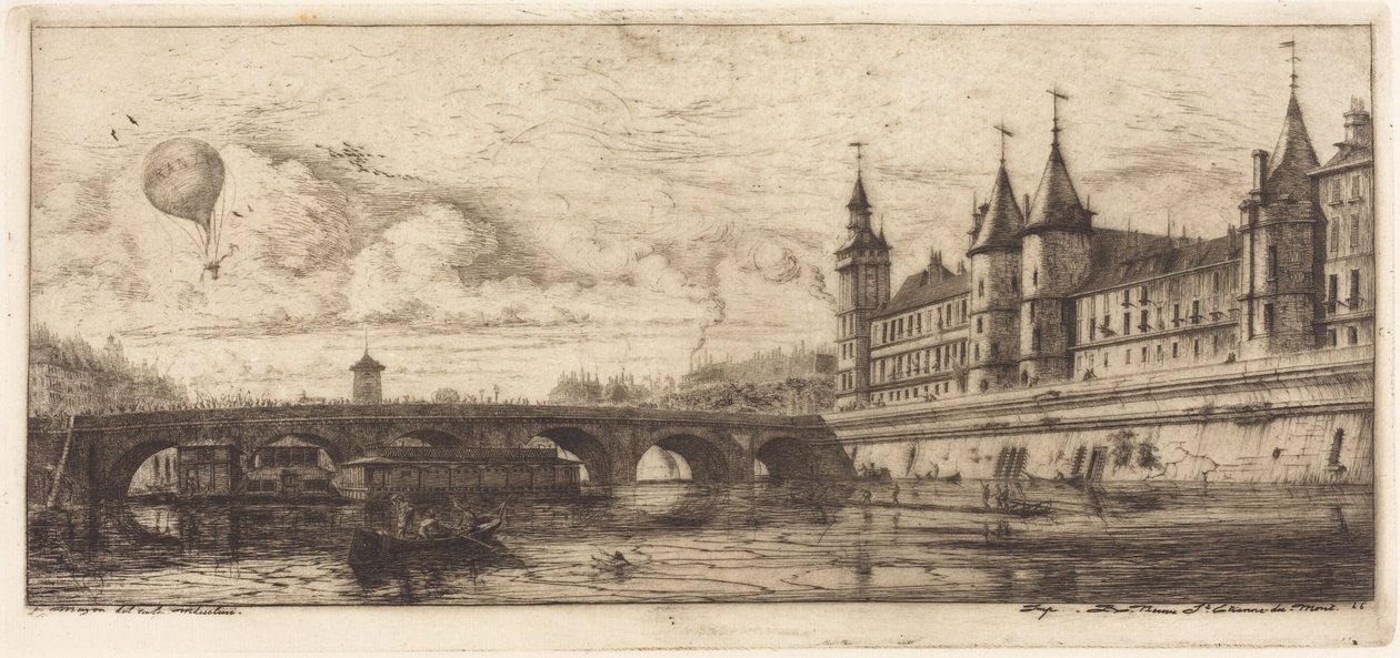 Pont-au-Change, Paryż autorstwa Charles Meryon
