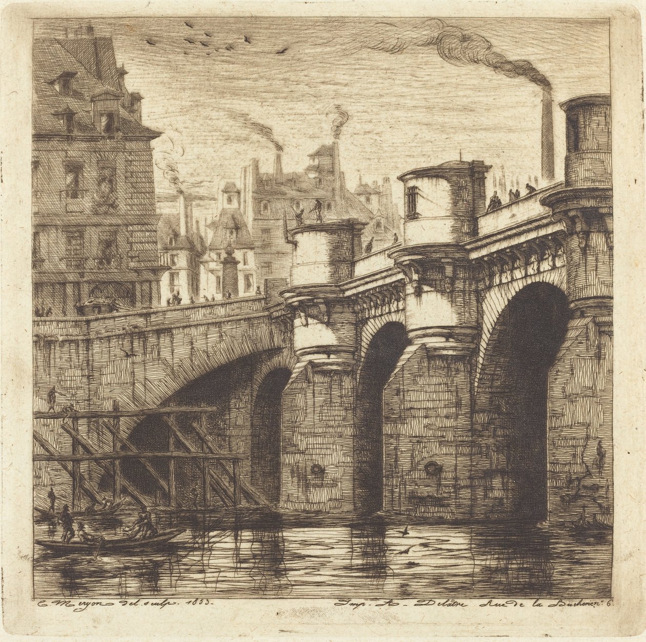 Pont Neuf, Paryż autorstwa Charles Meryon