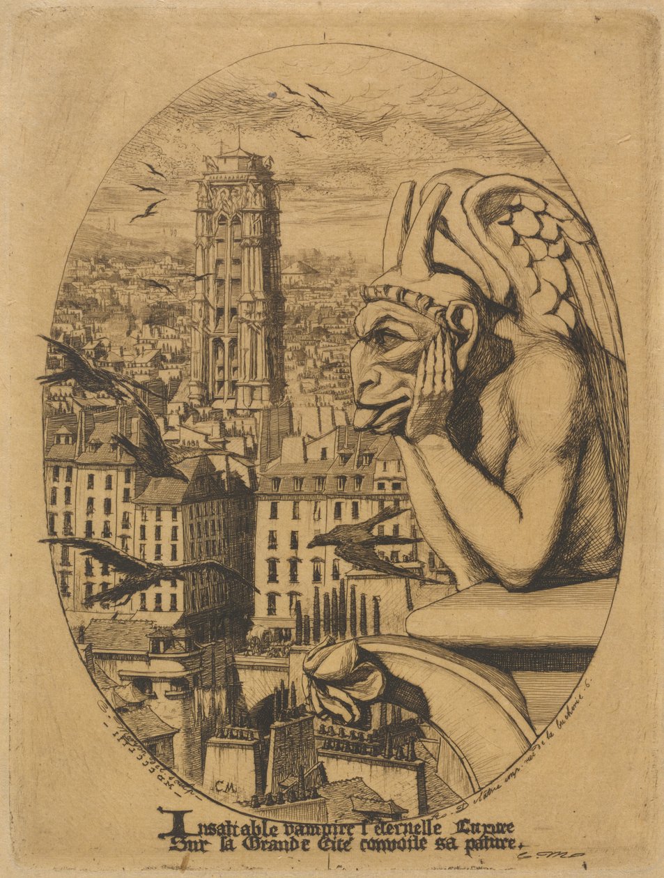 Le Stroge (Wampir) autorstwa Charles Meryon