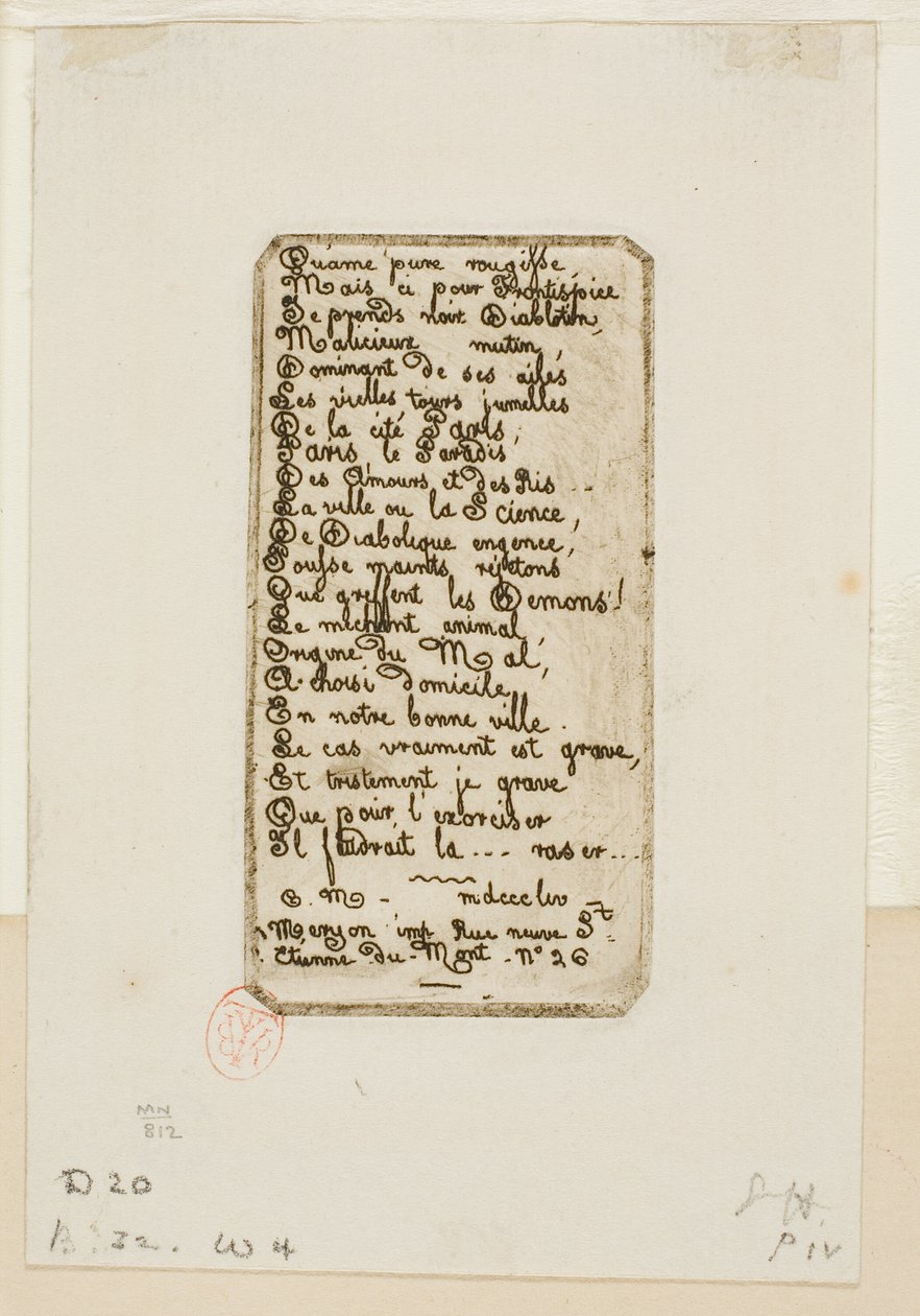Niech jęczy czysta dusza... autorstwa Charles Meryon