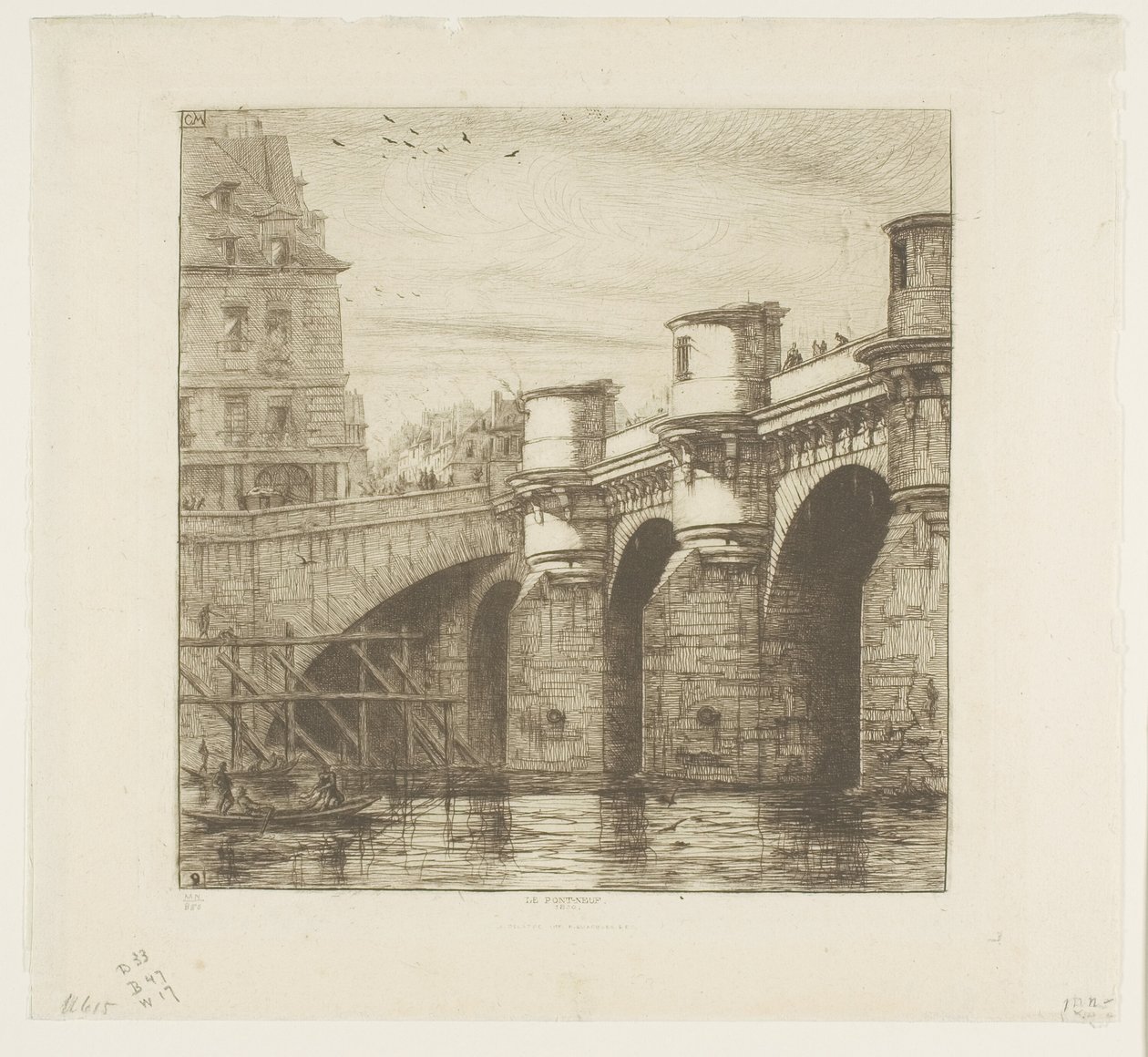 Pont Neuf, Paryż autorstwa Charles Meryon