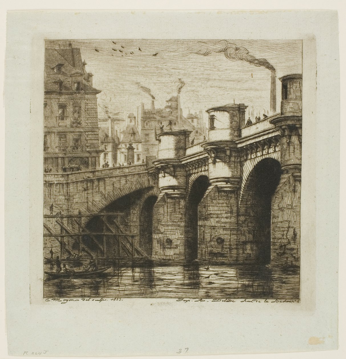 Pont Neuf, Paryż autorstwa Charles Meryon