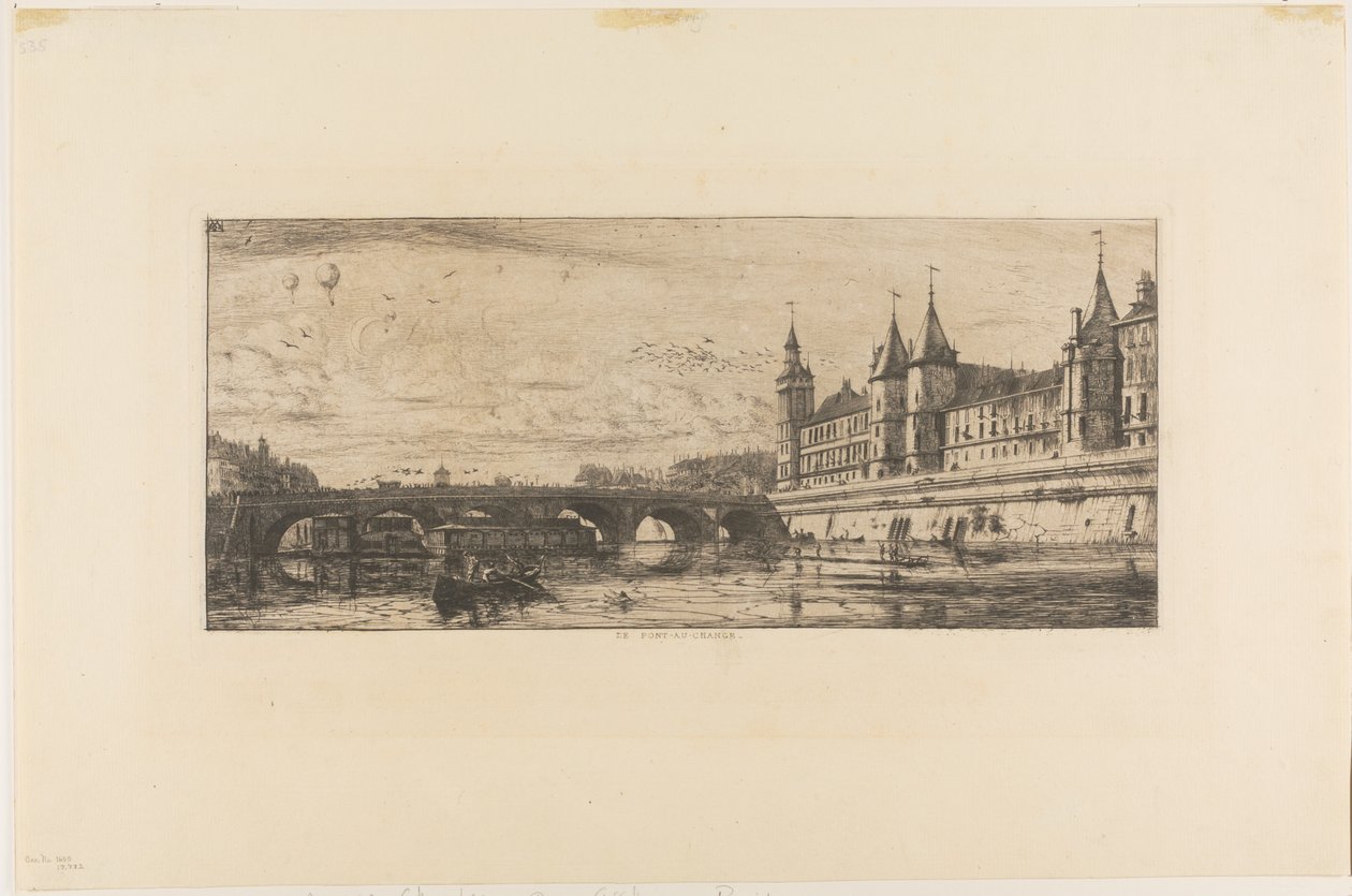 Pont au Change, Paryż autorstwa Charles Meryon