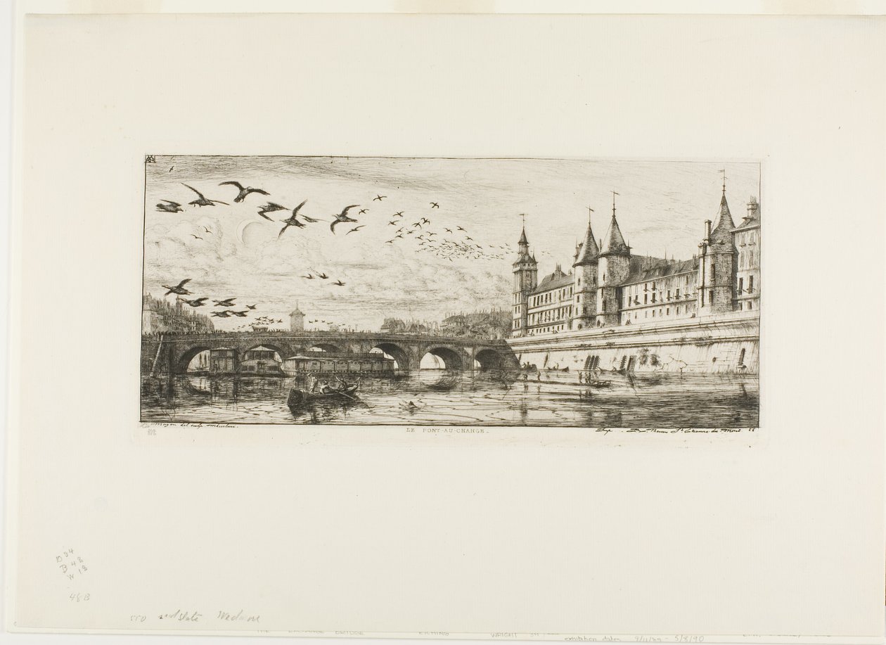 Pont-au-Change, Paryż autorstwa Charles Meryon