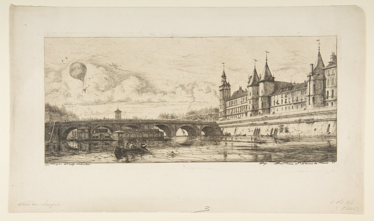 Pont-au-Change, Paryż autorstwa Charles Meryon
