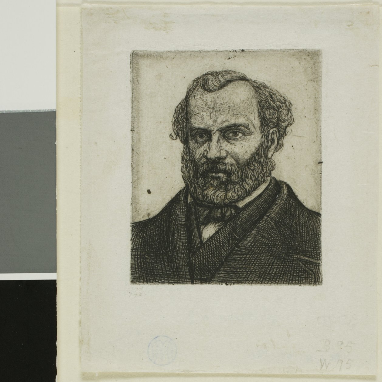 Portret Armanda Guérauda z Nantes, drukarza i literata autorstwa Charles Meryon