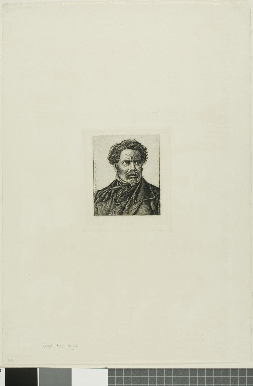 Portret Benjamina Fillona, pisarza i historyka autorstwa Charles Meryon