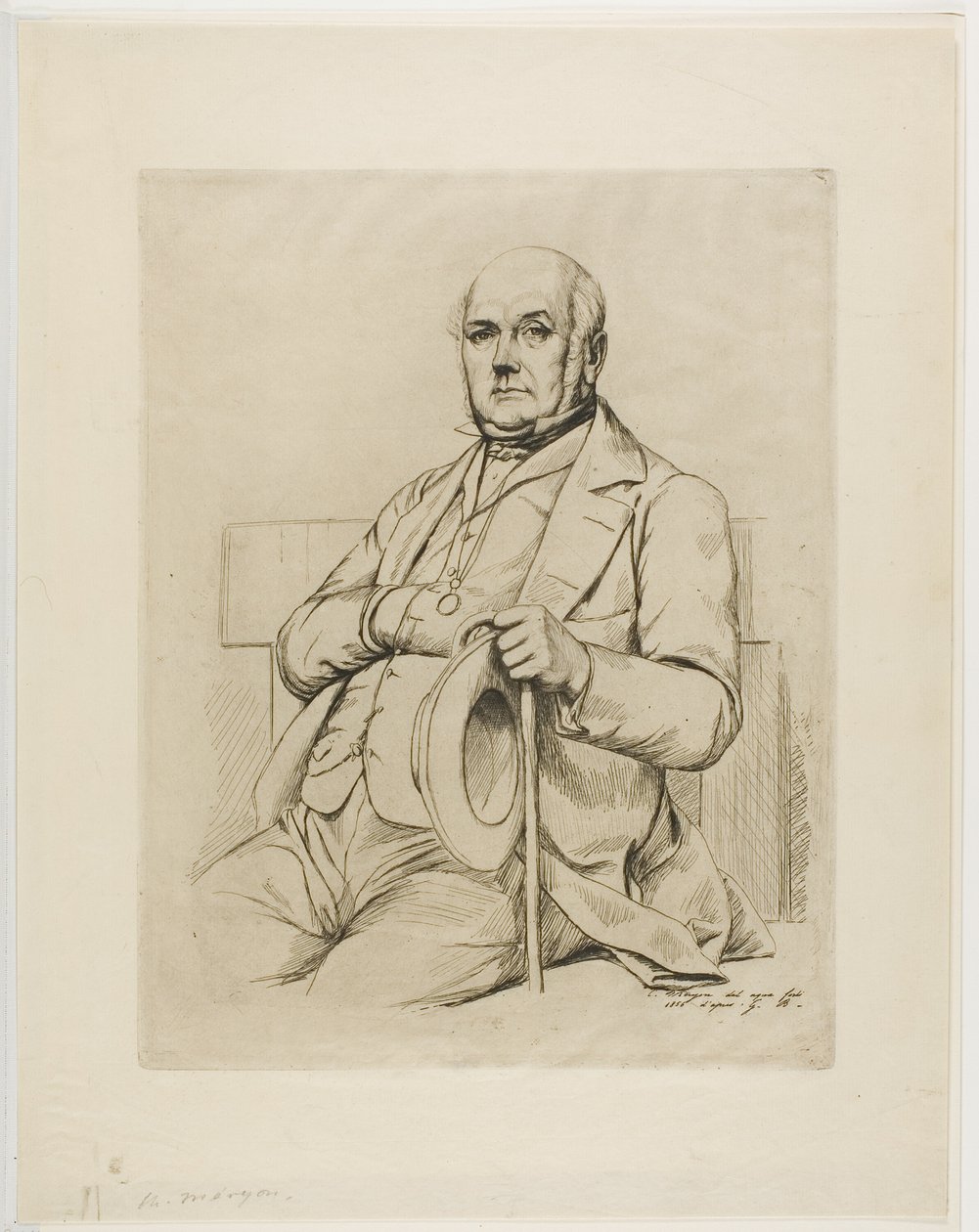 Portret Kazimierza Bajki autorstwa Charles Meryon