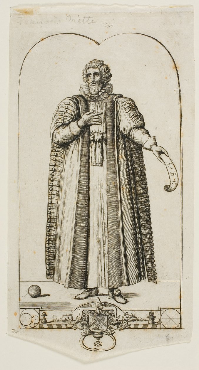 Portret François Viete autorstwa Charles Meryon