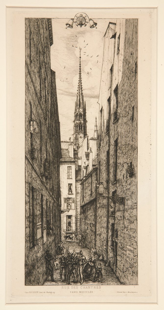 Rue des Chantres autorstwa Charles Meryon