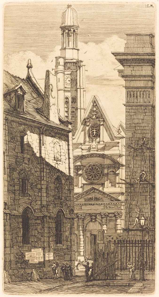 Saint-Etienne-du-Mont, Paryż (Kościół św. Szczepana z Góry, Paryż) autorstwa Charles Meryon