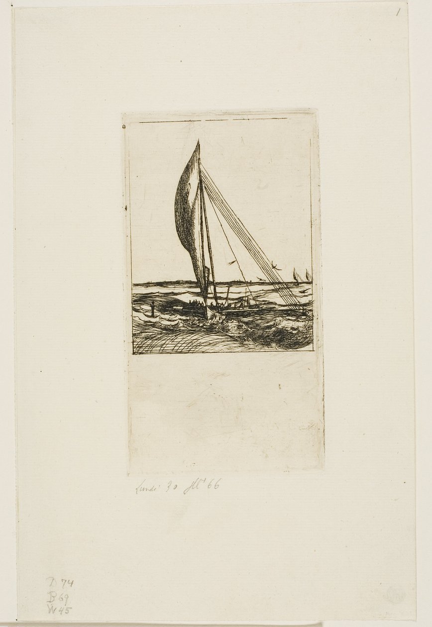 Swift-Sailing Proa, Archipelag Mulgrave, Oceania autorstwa Charles Meryon
