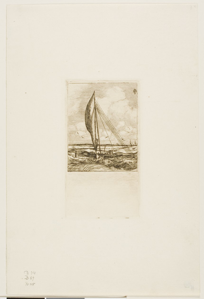 Swift-Sailing Proa, Archipelag Mulgrave, Oceania autorstwa Charles Meryon