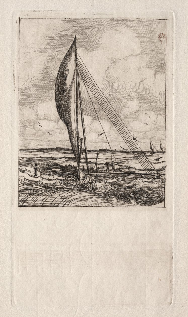 Swift Sailing Proa, Archipelag Mulgrave, Oceania autorstwa Charles Meryon