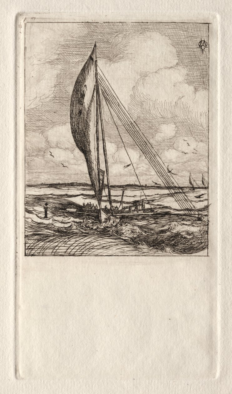 Swift Sailing Proa, Archipelag Mulgrave, Oceania autorstwa Charles Meryon