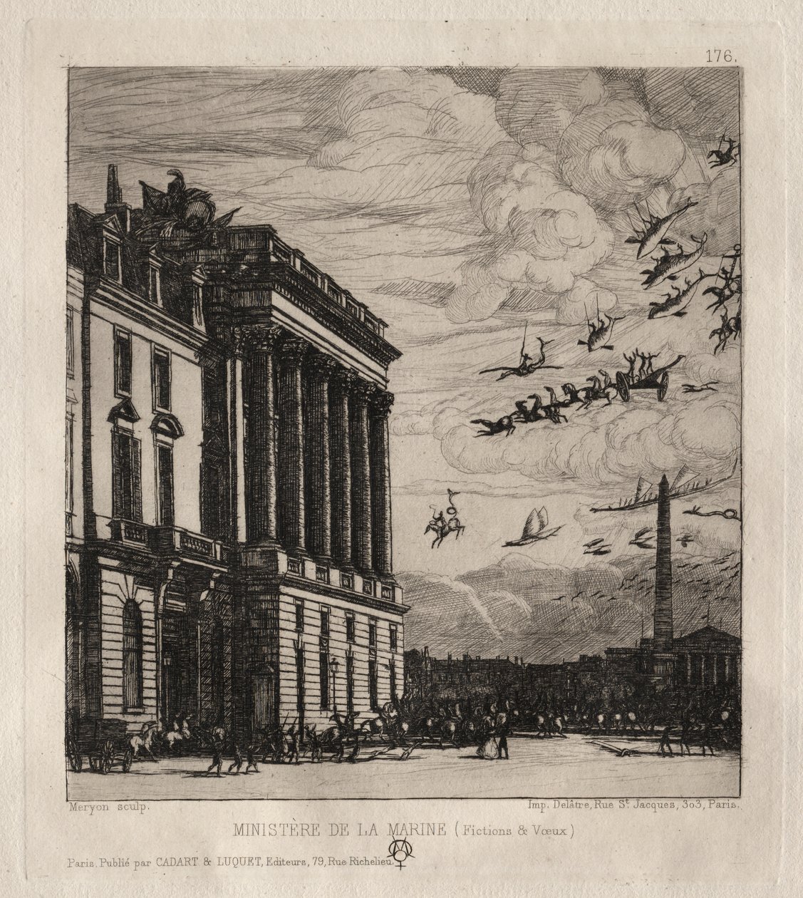 Admiralicja, Paryż autorstwa Charles Meryon