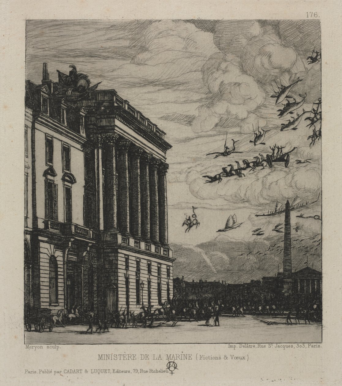 Admiralicja, Paryż autorstwa Charles Meryon