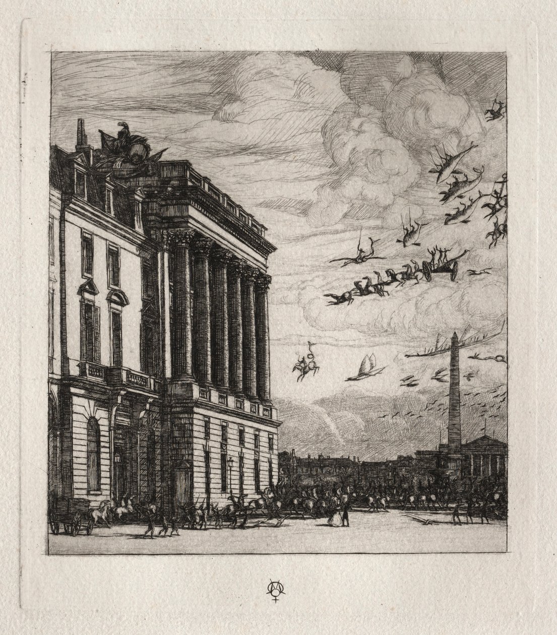 Admiralicja, Paryż, 1865. autorstwa Charles Meryon