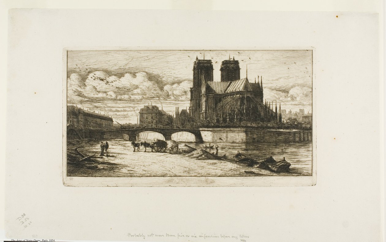 Apsyda Notre-Dame, Paryż autorstwa Charles Meryon