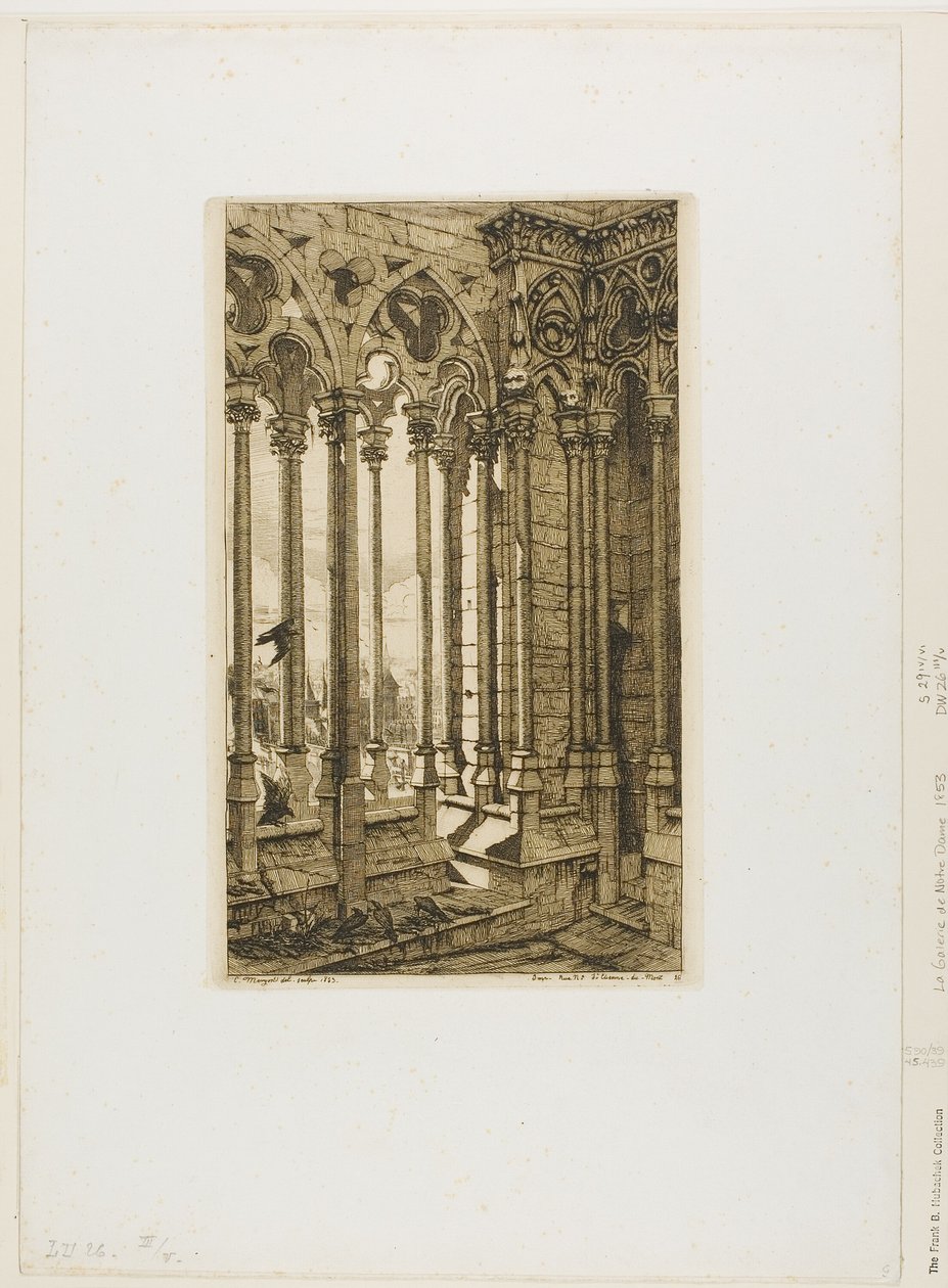 Galeria Notre-Dame, Paryż autorstwa Charles Meryon