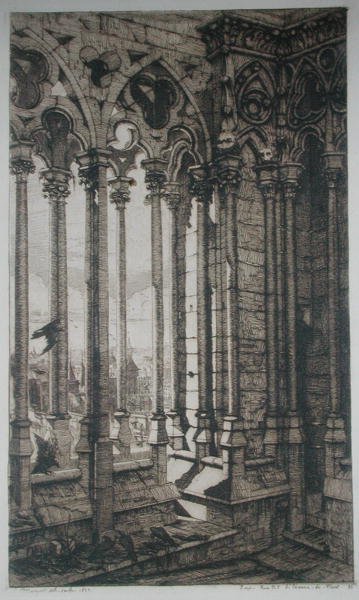 Galeria Notre-Dame, Paryż autorstwa Charles Meryon
