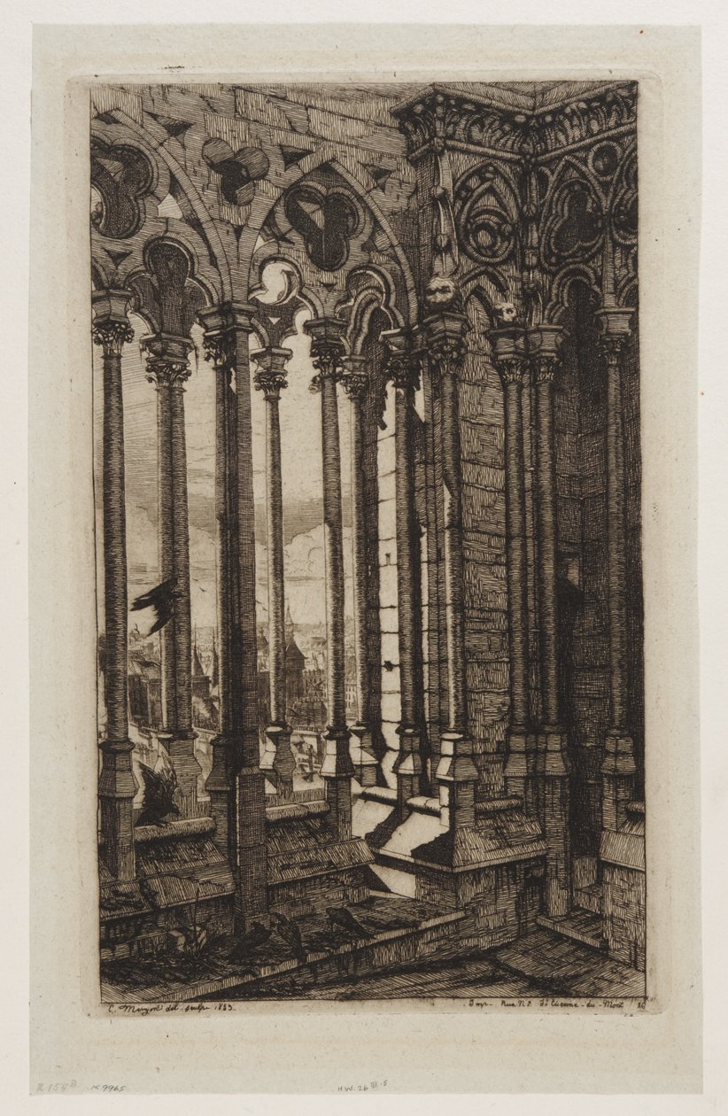 Galeria Notre-Dame w Paryżu autorstwa Charles Meryon