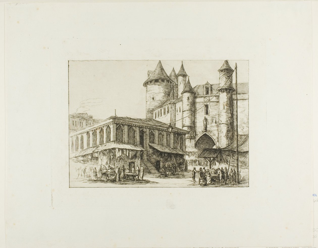 Wielki Châtelet, Paryż, ok. 1930 1780, po wcześniejszym rysunku autorstwa Charles Meryon