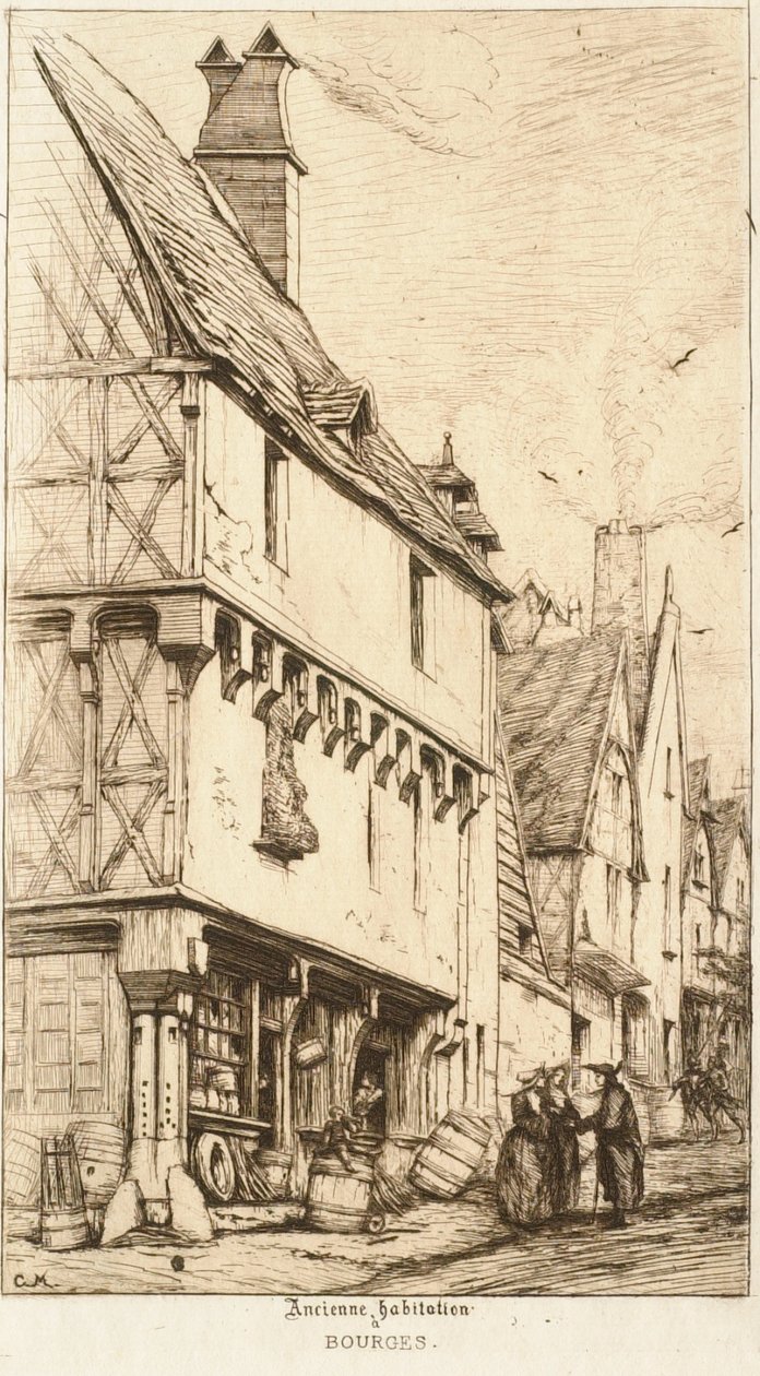 Dom muzyka (stare mieszkanie w Bourges) autorstwa Charles Meryon