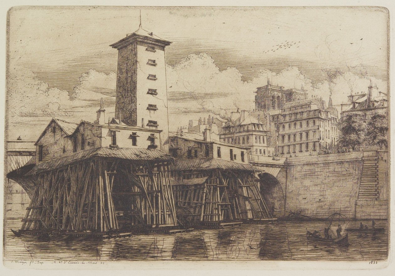 Pompa Notre-Dame autorstwa Charles Meryon