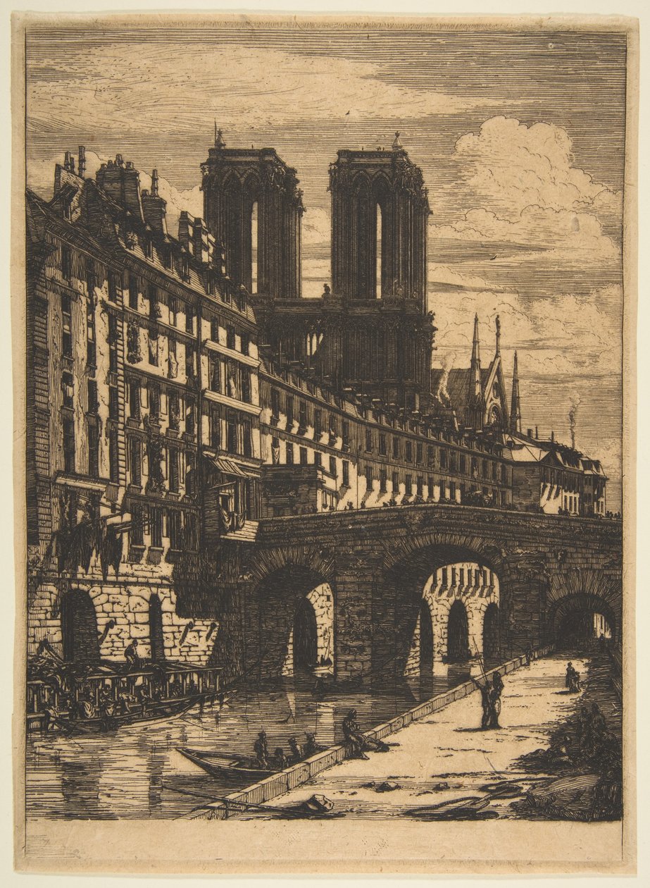 Petit Pont, Paryż autorstwa Charles Meryon