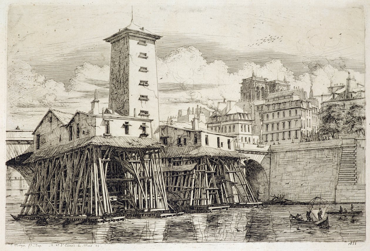 Pompa, Notre Dame autorstwa Charles Meryon