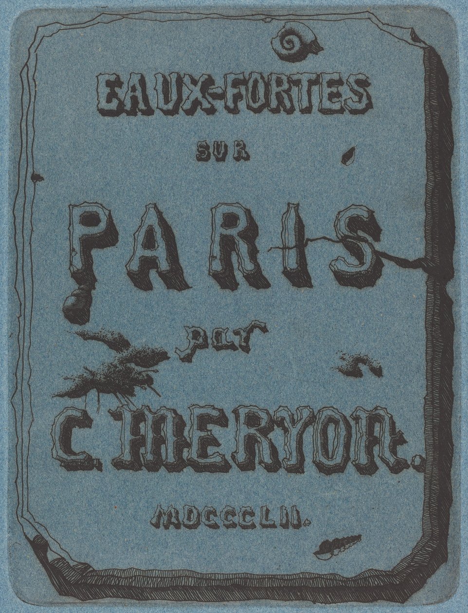 Tytuł akwafort w Paryżu (strona tytułowa do zbioru akwafort Paryża) autorstwa Charles Meryon