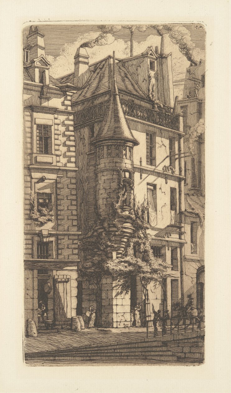 Wieża, Rue de la Tixeranderie autorstwa Charles Meryon