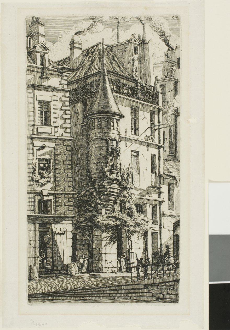 Wieża przy rue de la Tixeranderie. autorstwa Charles Meryon