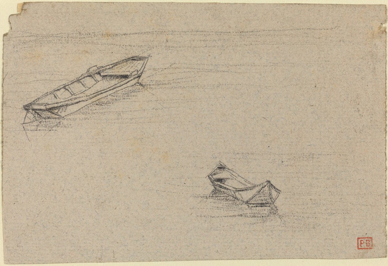 Dwie łodzie do „Apsydy Notre-Dame de Paris” autorstwa Charles Meryon