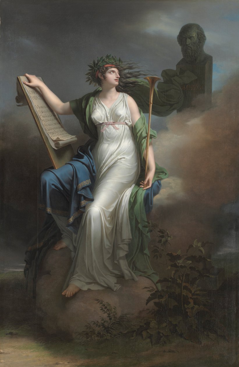 Kaliope, muza poezji epickiej, 1798. autorstwa Charles Meynier