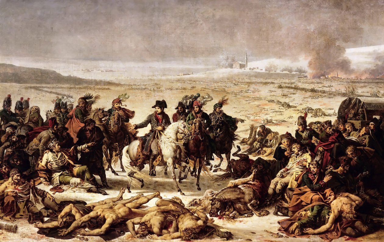 Napoleon na polu bitwy pod Eylau, 9 lutego 1807 autorstwa Charles Meynier