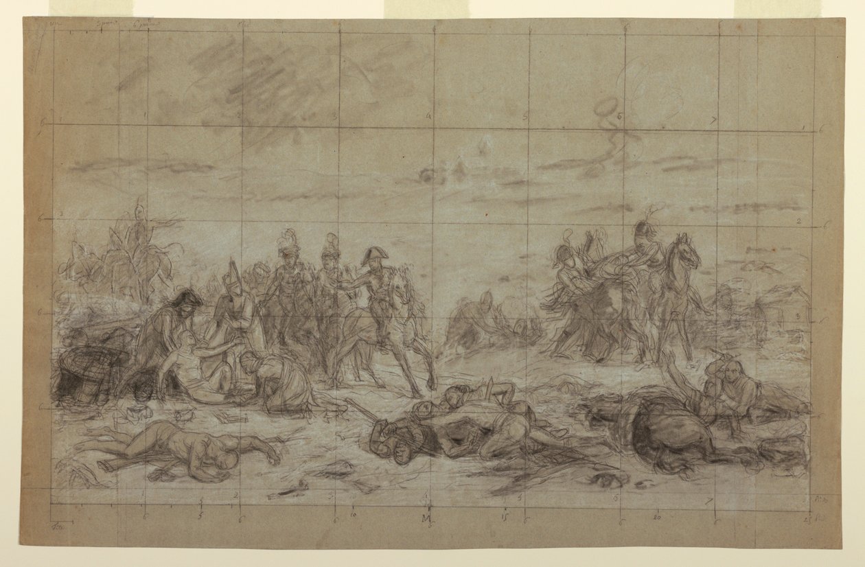 Studium dla „Napoleona w Eylau” autorstwa Charles Meynier