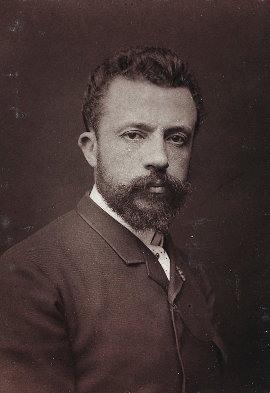 Album Artistique et Biographique, 5 rok, Salon 1885; portret belgijskiego malarza Évariste Carpentiera (1845-1922). autorstwa Charles Michelez