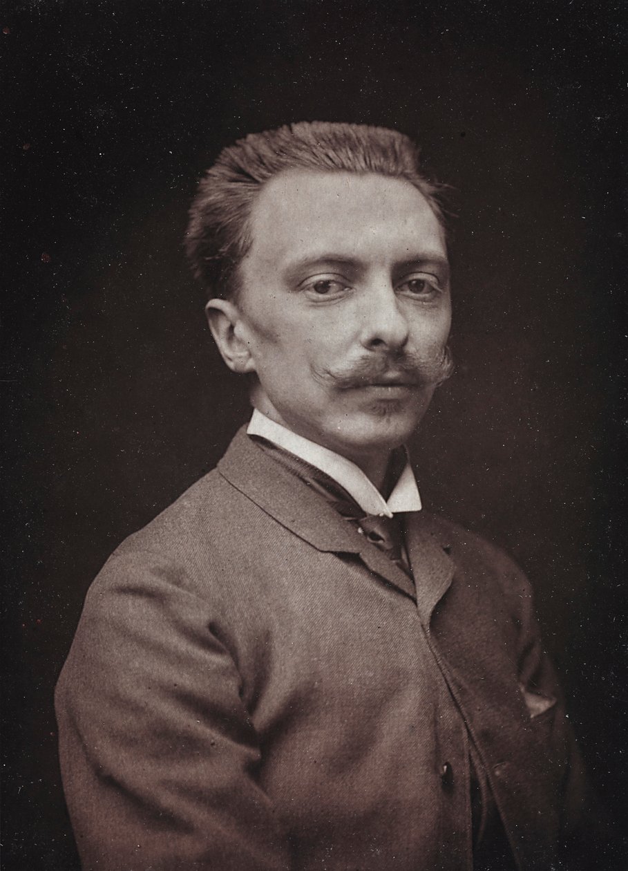 Album Artistique et Biographique, 5 rok, Salon 1885; portret francuskiego malarza Alfreda Paula Marie de Richemont (1857-1911). autorstwa Charles Michelez