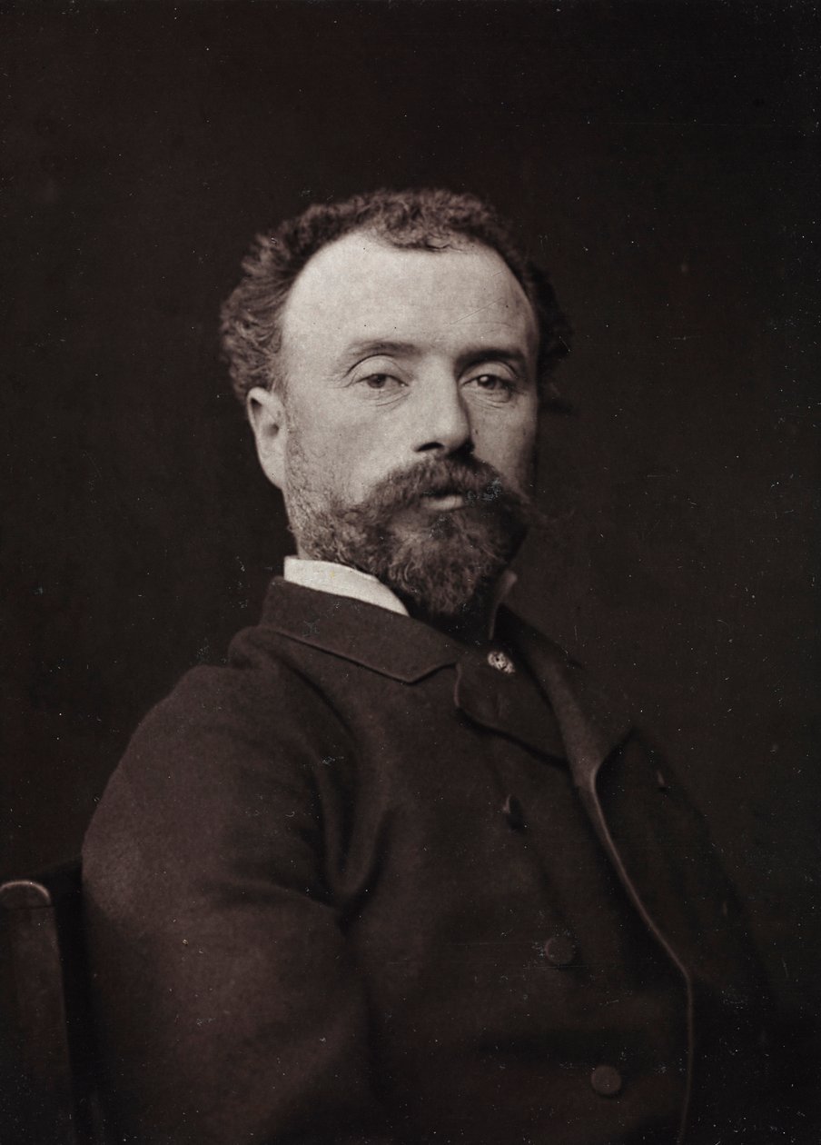Album Artistique et Biographique, 5 rok, Salon 1885; portret francuskiego malarza Hippolyte Dominique Berteaux (1843-1926). autorstwa Charles Michelez