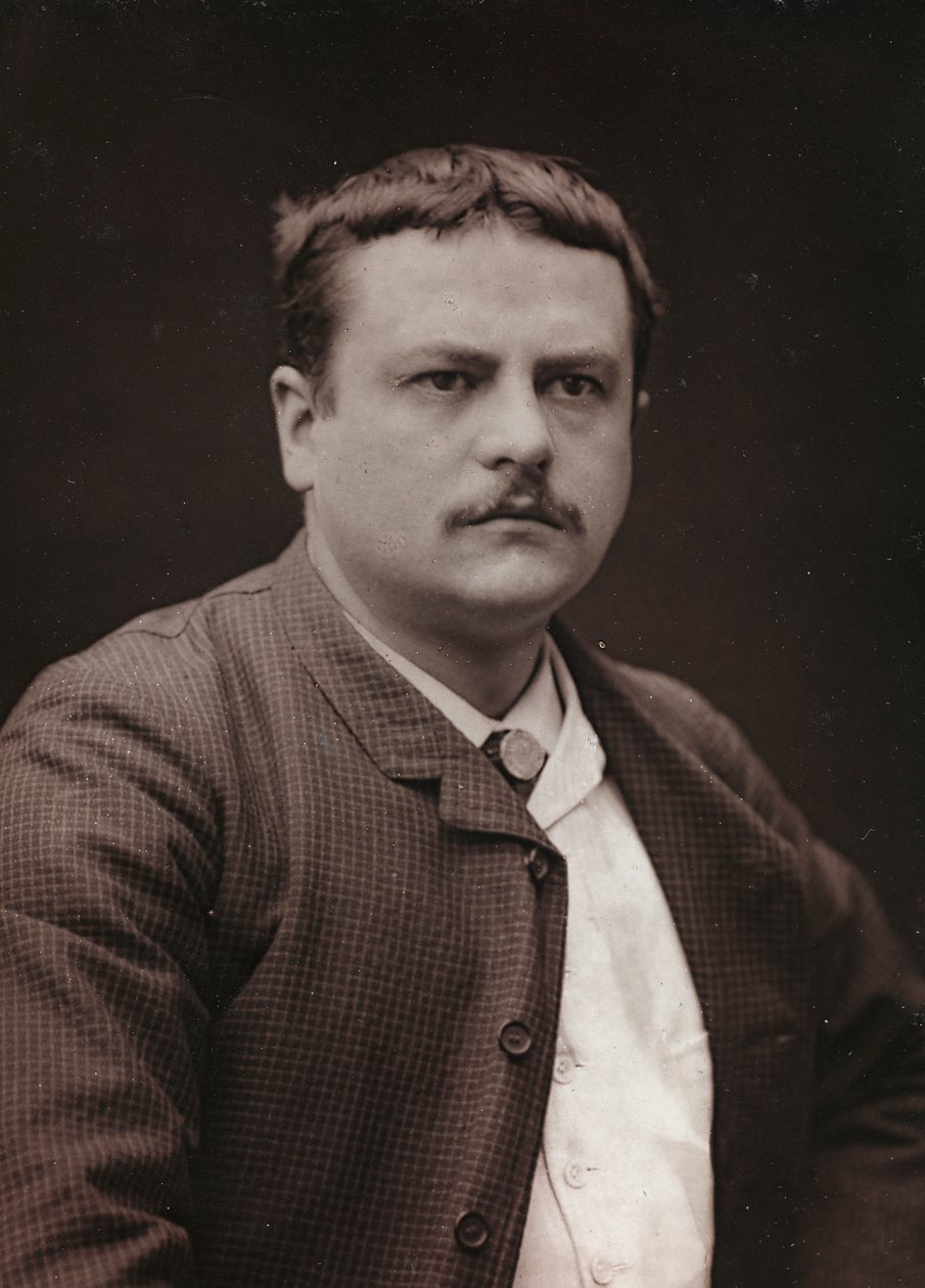 Album Artistique et Biographique, 6 rok, Salon 1885; portret francuskiego malarza Royera Lionela (1852-1926). autorstwa Charles Michelez
